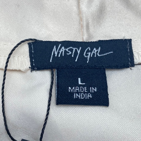 NASTY GAL Tiger Embroidery Pajama Set 3pieces In Champagne Size Large - NWT - Picture 7 of 9